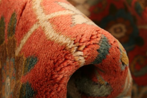 Varamin Orange Hand Knotted 39 X 51 Area Rug 100-22125 Image 9