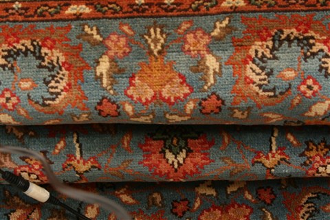 Tabriz Blue Hand Knotted 211 X 411  Area Rug 253-22128 Image 5