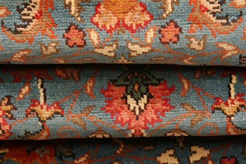 Tabriz Blue Hand Knotted 211 X 411  Area Rug 253-22128 Image 10