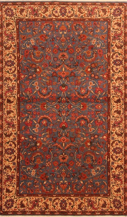Tabriz Blue Hand Knotted 211 X 411  Area Rug 253-22128 Image 0