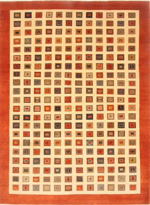 Gabbeh Beige Hand Knotted 90 X 122  Area Rug 250-22136 Image 0