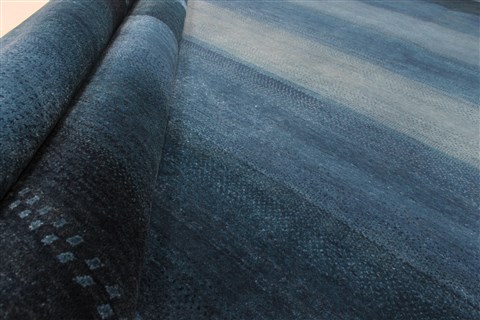 Gabbeh Blue Hand Knotted 91 X 1111 Area Rug 250-22141 Image 11