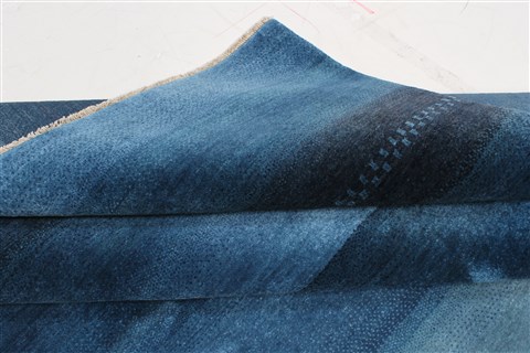 Gabbeh Blue Hand Knotted 91 X 1111 Area Rug 250-22141 Image 13