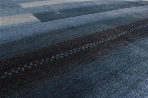 Gabbeh Blue Hand Knotted 91 X 1111 Area Rug 250-22141 Image 2