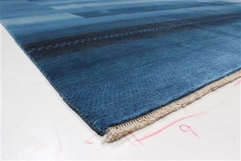 Gabbeh Blue Hand Knotted 91 X 1111 Area Rug 250-22141 Image 6