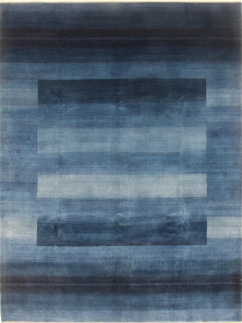 Gabbeh Blue Hand Knotted 91 X 1111 Area Rug 250-22141 Image 0