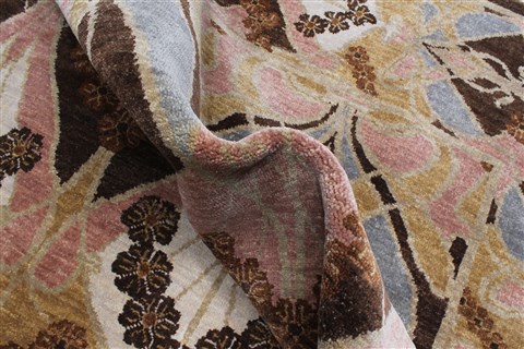 Modern Brown Hand Knotted 83 X 112  Area Rug 250-22144 Image 10