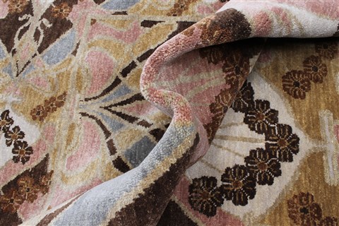 Modern Brown Hand Knotted 83 X 112  Area Rug 250-22144 Image 11