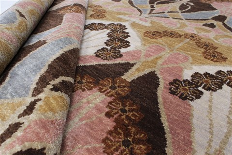 Modern Brown Hand Knotted 83 X 112  Area Rug 250-22144 Image 12