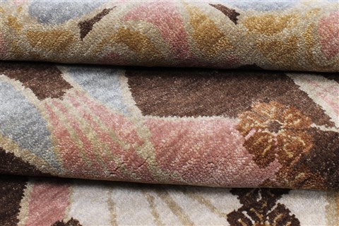 Modern Brown Hand Knotted 83 X 112  Area Rug 250-22144 Image 13