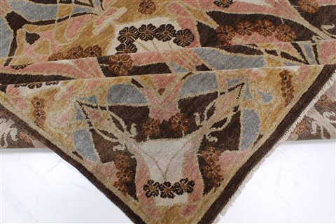 Modern Brown Hand Knotted 83 X 112  Area Rug 250-22144 Image 16