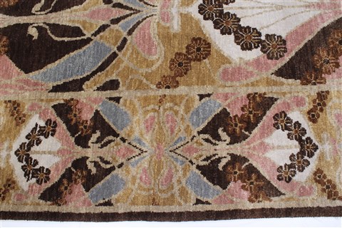 Modern Brown Hand Knotted 83 X 112  Area Rug 250-22144 Image 2