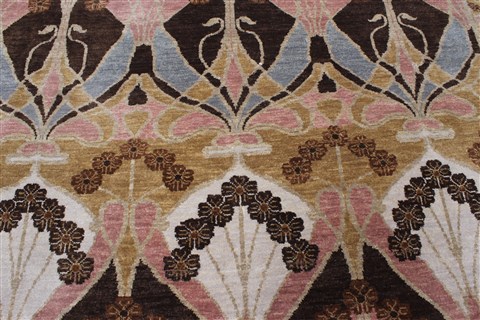 Modern Brown Hand Knotted 83 X 112  Area Rug 250-22144 Image 3