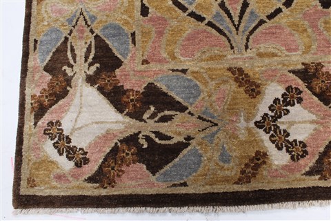 Modern Brown Hand Knotted 83 X 112  Area Rug 250-22144 Image 4