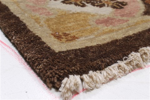 Modern Brown Hand Knotted 83 X 112  Area Rug 250-22144 Image 5
