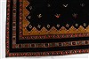 Gabbeh Black Hand Knotted 90 X 1110  Area Rug 250-22151 Thumb 6