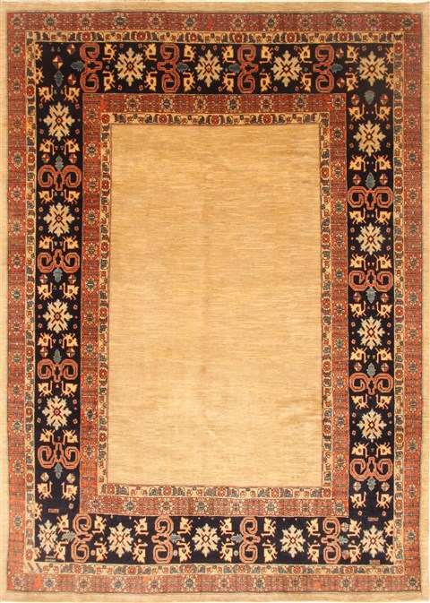Gabbeh Beige Hand Knotted 80 X 112 Area Rug 250-22153 Image 0