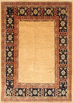 Persian Gabbeh Beige Rectangle 8x11 ft Wool Carpet 22153