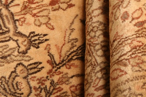 Kerman Beige Hand Knotted 31 X 55 Area Rug 100-22166 Image 12