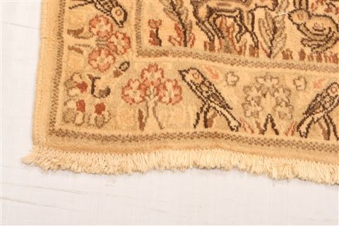 Kerman Beige Hand Knotted 31 X 55 Area Rug 100-22166 Image 20
