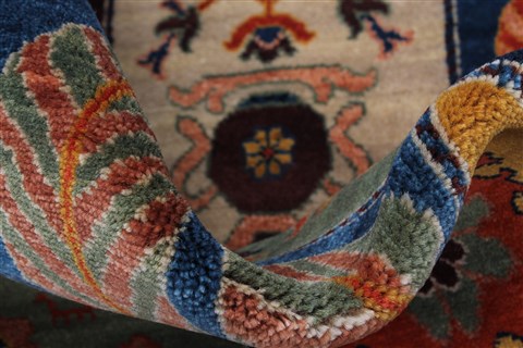 Bakhtiar Multicolor Square Hand Knotted 811 X 911 Area Rug 250-22174 Image 11