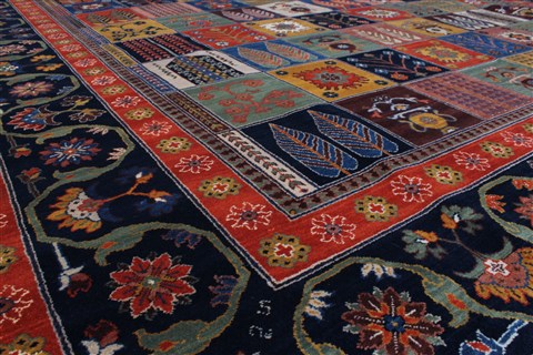 Bakhtiar Multicolor Square Hand Knotted 811 X 911 Area Rug 250-22174 Image 1