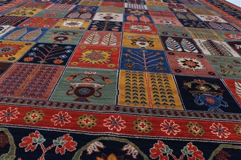 Bakhtiar Multicolor Square Hand Knotted 811 X 911 Area Rug 250-22174 Image 25