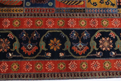 Bakhtiar Multicolor Square Hand Knotted 811 X 911 Area Rug 250-22174 Image 3