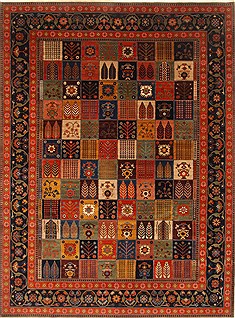 Indian Bakhtiar Multicolor Square 9 ft and Larger Wool Carpet 22174