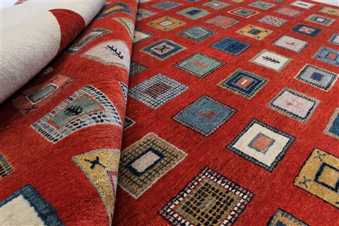 Gabbeh Multicolor Hand Knotted 91 X 1110 Area Rug 250-22178 Image 13