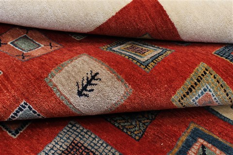 Gabbeh Multicolor Hand Knotted 91 X 1110 Area Rug 250-22178 Image 14