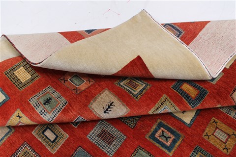 Gabbeh Multicolor Hand Knotted 91 X 1110 Area Rug 250-22178 Image 15