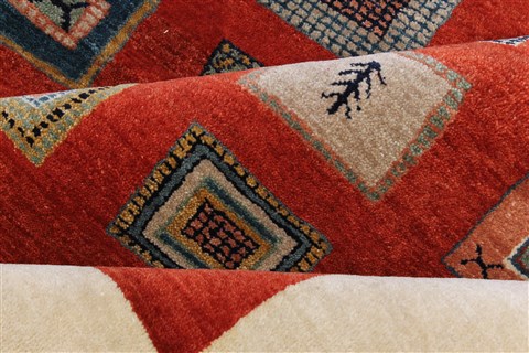 Gabbeh Multicolor Hand Knotted 91 X 1110 Area Rug 250-22178 Image 16