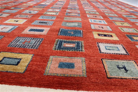 Gabbeh Multicolor Hand Knotted 91 X 1110 Area Rug 250-22178 Image 1