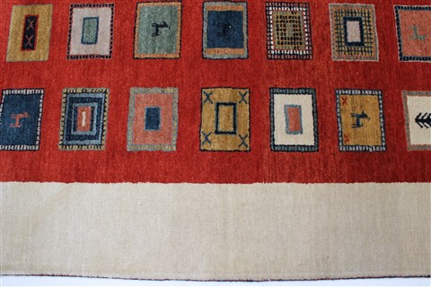 Gabbeh Multicolor Hand Knotted 91 X 1110 Area Rug 250-22178 Image 3