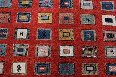 Gabbeh Multicolor Hand Knotted 91 X 1110 Area Rug 250-22178 Image 4