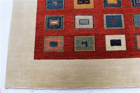 Gabbeh Multicolor Hand Knotted 91 X 1110 Area Rug 250-22178 Image 5