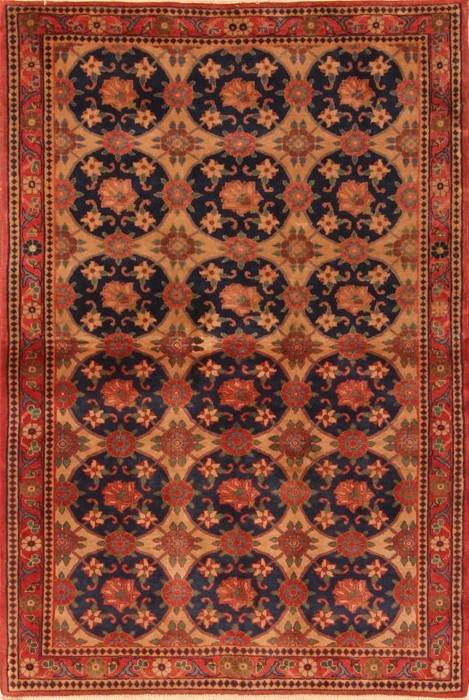 Varamin Brown Hand Knotted 35 X 50 Area Rug 100-22191 Image 0
