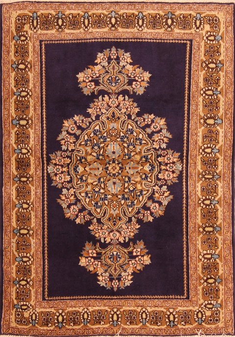 Qum Blue Hand Knotted 36 X 50 Area Rug 100-22193 Image 0