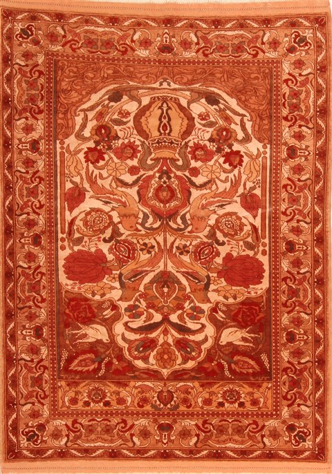 Tabriz Red Hand Knotted 39 X 53 Area Rug 100-22195 Image 0