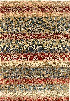 Persian Gabbeh Multicolor Rectangle 8x11 ft Wool Carpet 22203
