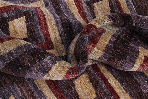Gabbeh Brown Hand Knotted 94 X 118 Area Rug 250-22204 Image 12