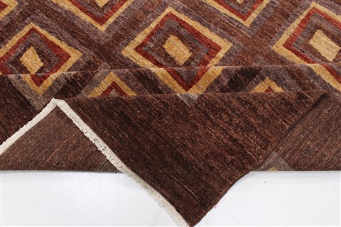 Gabbeh Brown Hand Knotted 94 X 118 Area Rug 250-22204 Image 18