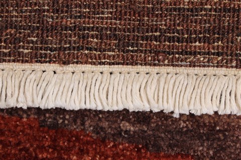 Gabbeh Brown Hand Knotted 94 X 118 Area Rug 250-22204 Image 20