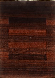 Indian Gabbeh Brown Rectangle 9x12 ft Wool Carpet 22210