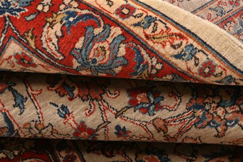 Sarouk Red Hand Knotted 37 X 47 Area Rug 100-22216 Image 3