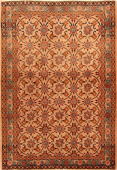 Persian Varamin Yellow Rectangle 3x5 ft Wool Carpet 22218