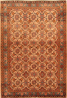 Varamin Yellow Hand Knotted 3'0" X 5'0"  Area Rug 100-22218