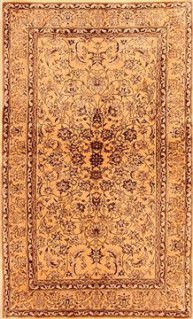 Nain Beige Hand Knotted 3'0" X 5'0"  Area Rug 100-22219