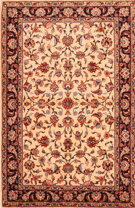 Kerman White Hand Knotted 37 X 56 Area Rug 100-22222 Image 0
